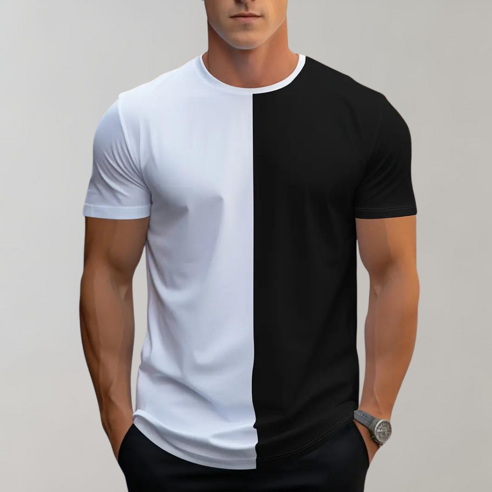 Men's Color Block Short Sleeve T-Shirt