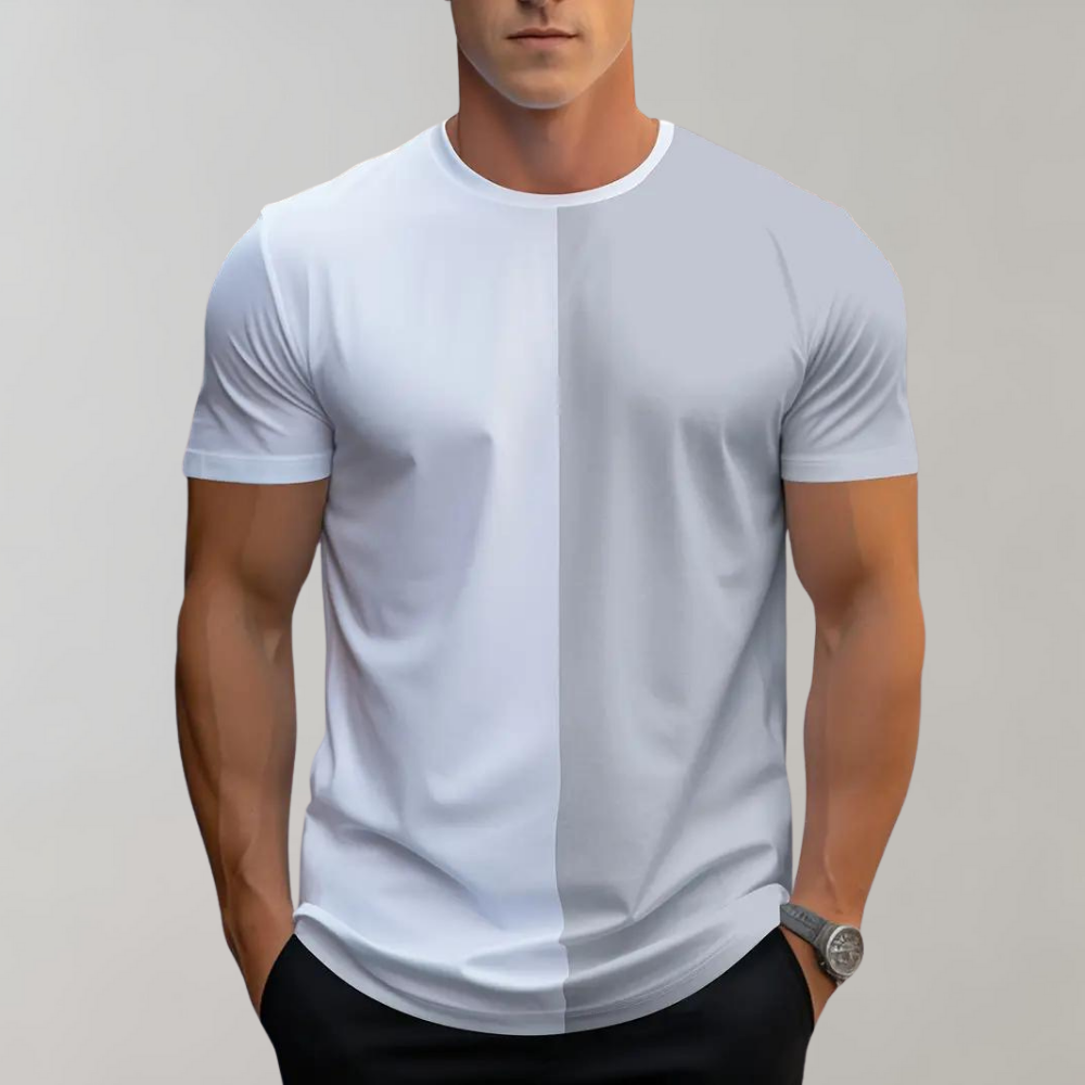 Men's Color Block Short Sleeve T-Shirt