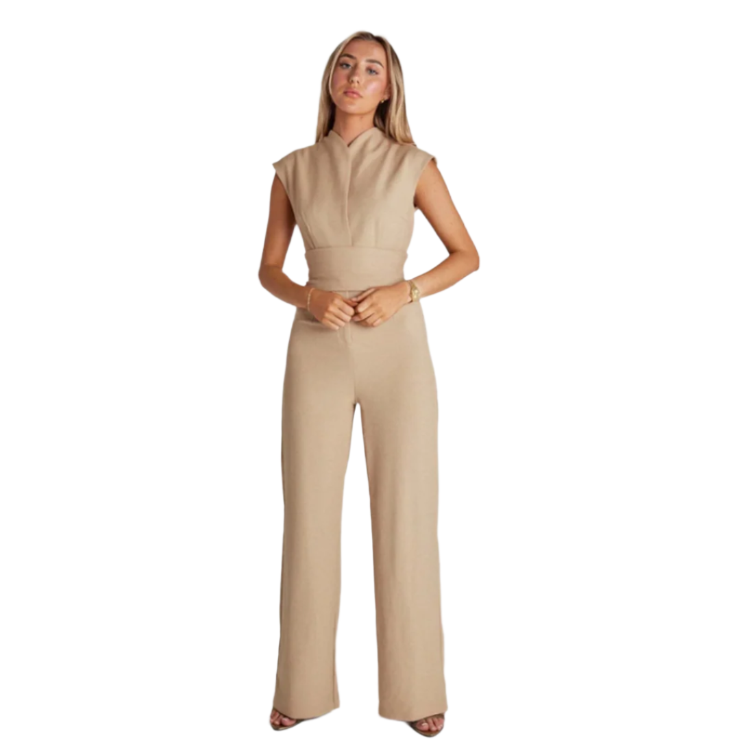 Sleeveless Jumpsuit with Wide-Leg Fit