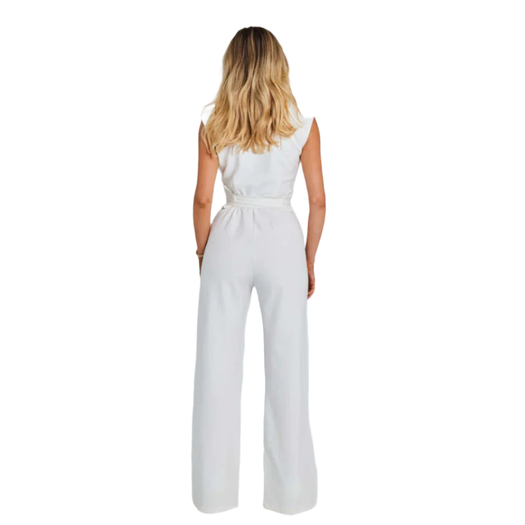 Sleeveless Jumpsuit with Wide-Leg Fit