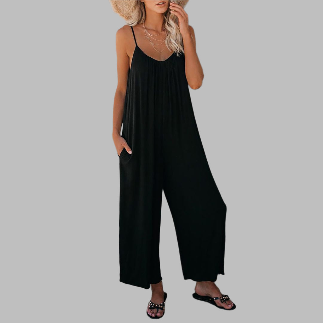 Sleeveless Summer Jumpsuit with Pockets for Women