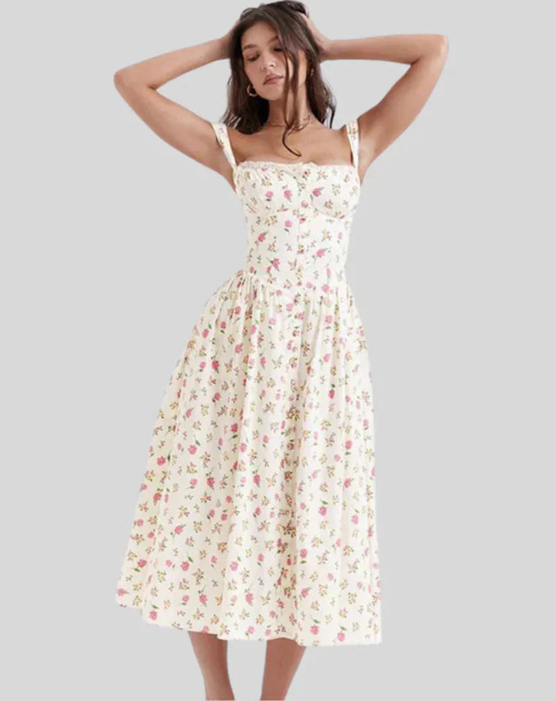 Women's Midi Waist Cinched Dress